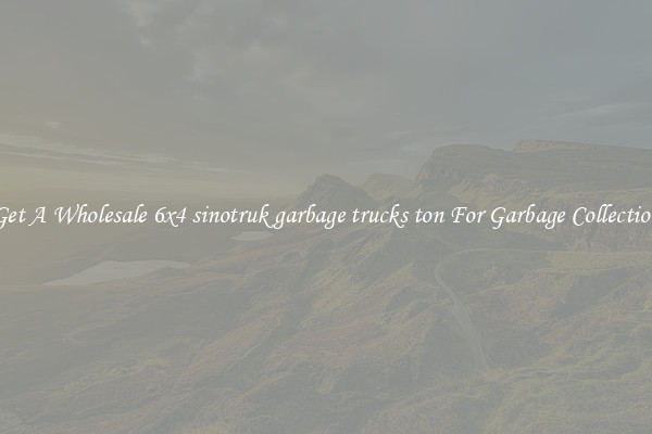 Get A Wholesale 6x4 sinotruk garbage trucks ton For Garbage Collection