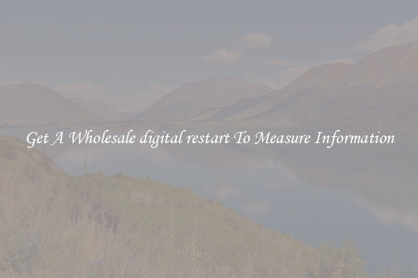 Get A Wholesale digital restart To Measure Information