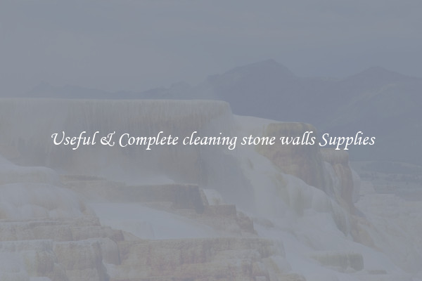 Useful & Complete cleaning stone walls Supplies