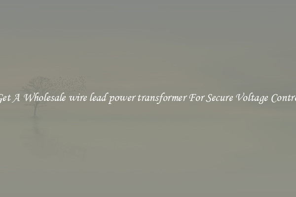 Get A Wholesale wire lead power transformer For Secure Voltage Control