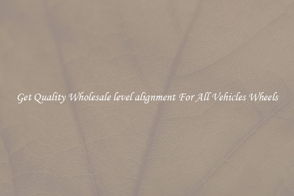 Get Quality Wholesale level alignment For All Vehicles Wheels