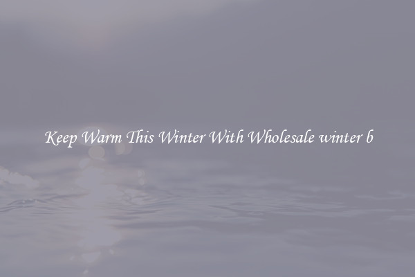 Keep Warm This Winter With Wholesale winter b