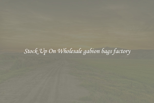 Stock Up On Wholesale gabion bags factory
